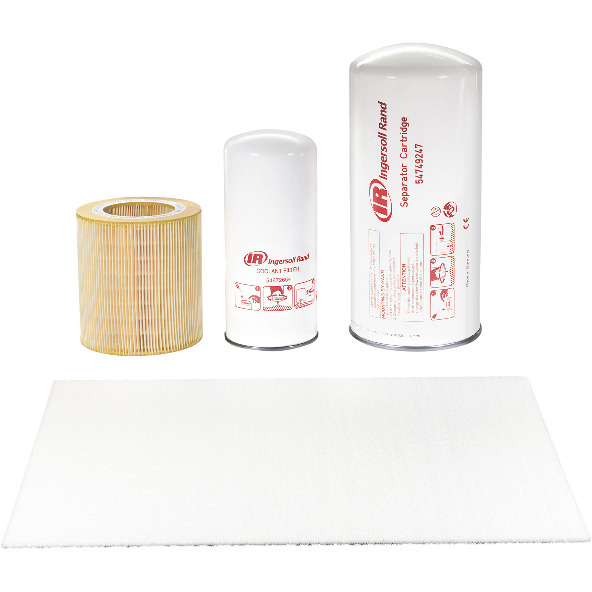 Ingersoll Rand OEM Filter Only Maintenance Kit for UP6 15-30 HP Compressor, Model# 24178402